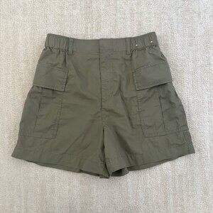Uniqlo High Rise Cotton Nylon Cargo Shorts S